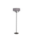 Banyan 3 Light Switched Floor Lamp With 45cm x 15cm Organza Shade Matt Black/Grey-4