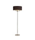 Banyan 3 Light Switched Floor Lamp With 50cm x 20cm Faux Silk Shade Black/White Laminate Polished Nickel/Black-1