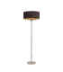 Banyan 3 Light Switched Floor Lamp With 50cm x 20cm Faux Silk Shade Black/Green Olive Polished Nickel/Midnight Black-1