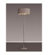 Banyan 3 Light Switched Floor Lamp With 50cm x 20cm Faux Silk Shade Grey/White Laminate Polished Nickel/Grey-2
