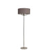Banyan 3 Light Switched Floor Lamp With 50cm x 20cm Faux Silk Shade Grey/White Laminate Polished Nickel/Grey-4