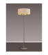 Banyan 3 Light Switched Floor Lamp With 50cm x 20cm Faux Silk Shade Ivory Pearl/White Laminate Polished Nickel-2