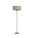 Banyan 3 Light Switched Floor Lamp With 50cm x 20cm Faux Silk Shade Ivory Pearl/White Laminate Polished Nickel-4