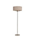 Banyan 3 Light Switched Floor Lamp With 50cm x 20cm Dual Faux Silk Shade Nude Beige/Moonlight Polished Nickel-4