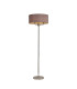 Banyan 3 Light Switched Floor Lamp With 50cm x 20cm Dual Faux Silk Shade Taupe/Halo Gold Polished Nickel-1
