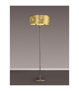Banyan 3 Light Switched Floor Lamp With 50cm x 20cm Gold Leaf With White Lining Shade Polished Nickel/Gold Leaf-2