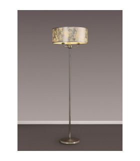 Banyan 3 Light Switched Floor Lamp With 50cm x 20cm Silver Leaf With White Lining Shade Polished Nickel/Silver Leaf-2