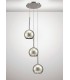Ceiling Cluster Pendant 3 Light Cluster G9 Polished Chrome, Smoke Glass - 2