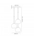 Ceiling Cluster Pendant 3 Light Cluster G9 Polished Chrome, Smoke Glass - 3