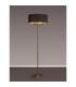 Banyan 3 Light Switched Floor Lamp With 50cm x 20cm Faux Silk Shade Black/White Laminate Antique Brass-2
