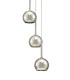 Ceiling Cluster Pendant 3 Light Cluster G9 Polished Chrome, Smoke Glass - 4