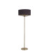 Banyan 3 Light Switched Floor Lamp With 50cm x 20cm Dual Faux Silk Shade Black/Green Olive Antique Brass-4
