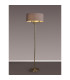 Banyan 3 Light Switched Floor Lamp With 50cm x 20cm Faux Silk Shade Grey/White Laminate Antique Brass-2