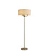 Banyan 3 Light Switched Floor Lamp With 50cm x 20cm Faux Silk Shade Ivory Pearl/White Laminate Antique Brass-1