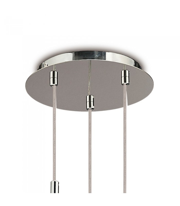 Ceiling Cluster Pendant 3 Light Cluster G9 Polished Chrome, Smoke Glass - 6