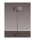 Banyan 3 Light Switched Floor Lamp With 50cm x 20cm Faux Silk Shade Grey/White Laminate Antique Brass-11