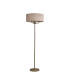 Banyan 3 Light Switched Floor Lamp With 50cm x 20cm Dual Faux Silk Shade Nude Beige/Moonlight Antique Brass-4