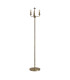 Banyan 3 Light Switched Floor Lamp With 50cm x 20cm Dual Faux Silk Shade Nude Beige/Moonlight Antique Brass-5