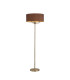Banyan 3 Light Switched Floor Lamp With 50cm x 20cm Dual Faux Silk Shade Raw Cocoa/Grecian Bronze Antique Brass-1