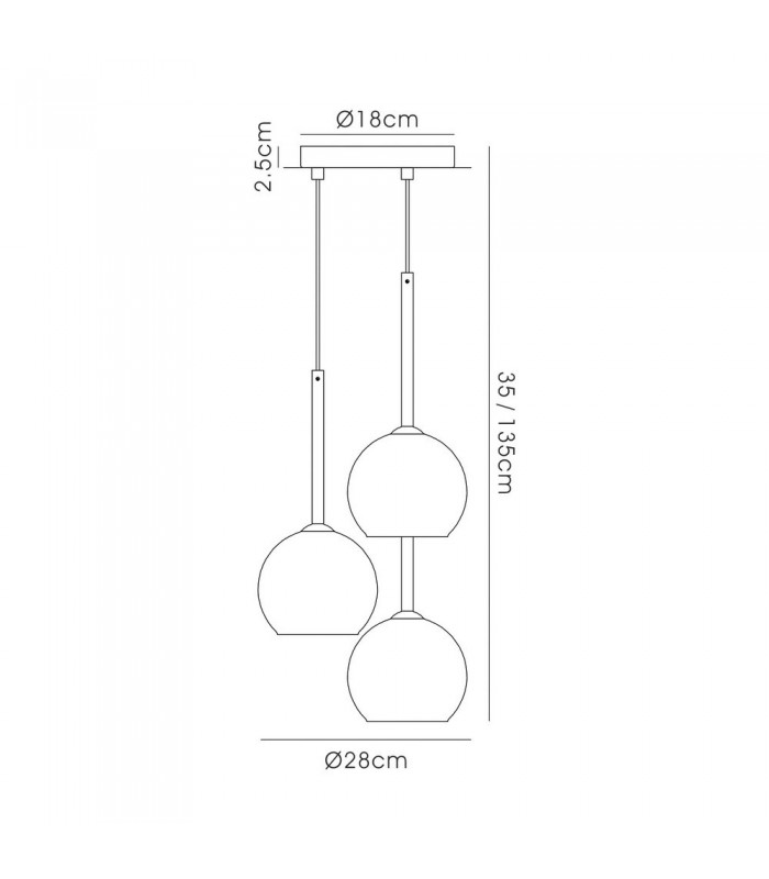 Ceiling Cluster Pendant 3 Light Cluster G9 Polished Chrome, Chrome Plated Glass - 3