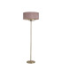 Banyan 3 Light Switched Floor Lamp With 50cm x 20cm Dual Faux Silk Shade Taupe/Halo Gold Antique Brass-4