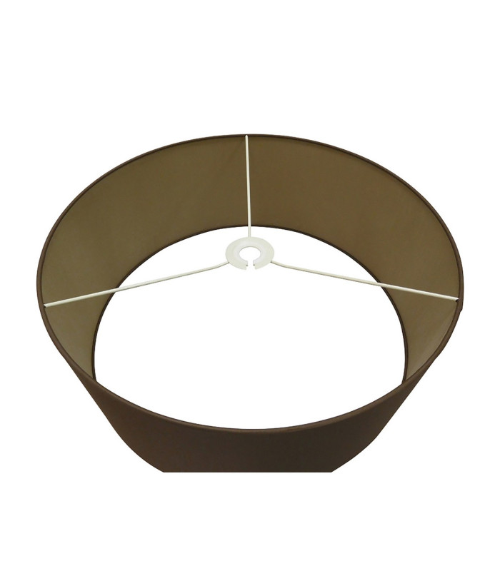 Banyan 3 Light Switched Floor Lamp With 50cm x 20cm Dual Faux Silk Shade Raw Cocoa/Grecian Bronze Antique Brass-8