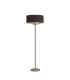 Banyan 3 Light Switched Floor Lamp With 50cm x 20cm Dual Faux Silk Shade Black/Green Olive Satin Nickel/Midnight Black-1