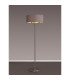 Banyan 3 Light Switched Floor Lamp With 50cm x 20cm Faux Silk Shade Grey/White Laminate Satin Nickel-2
