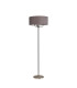 Banyan 3 Light Switched Floor Lamp With 50cm x 20cm Faux Silk Shade Grey/White Laminate Satin Nickel-4