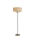 Banyan 3 Light Switched Floor Lamp With 50cm x 20cm Faux Silk Shade Ivory Pearl/White Laminate Satin Nickel-1