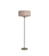 Banyan 3 Light Switched Floor Lamp With 50cm x 20cm Dual Faux Silk Shade Nude Beige/Moonlight Satin Nickel-4