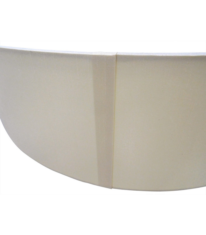 Banyan 3 Light Switched Floor Lamp With 50cm x 20cm Faux Silk Shade Ivory Pearl/White Laminate Satin Nickel-9