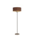 Banyan 3 Light Switched Floor Lamp With 50cm x 20cm Dual Faux Silk Shade Raw Cocoa/Grecian Bronze Satin Nickel-1