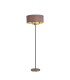 Banyan 3 Light Switched Floor Lamp With 50cm x 20cm Dual Faux Silk Shade Taupe/Halo Gold Satin Nickel-1