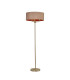 Banyan 3 Light Switched Floor Lamp With 50cm x 20cm Dual Faux Silk Fabric Shade Champagne Gold/Antique Gold-1