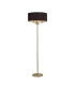 Banyan 3 Light Switched Floor Lamp With 50cm x 20cm Faux Silk Fabric Shade Champagne Gold/Black-1