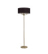 Banyan 3 Light Switched Floor Lamp With 50cm x 20cm Faux Silk Fabric Shade Champagne Gold/Black-4