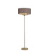Banyan 3 Light Switched Floor Lamp With 50cm x 20cm Faux Silk Fabric Shade Champagne Gold/Grey-1