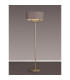 Banyan 3 Light Switched Floor Lamp With 50cm x 20cm Faux Silk Fabric Shade Champagne Gold/Grey-2
