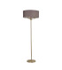 Banyan 3 Light Switched Floor Lamp With 50cm x 20cm Faux Silk Fabric Shade Champagne Gold/Grey-4