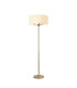 Banyan 3 Light Switched Floor Lamp With 50cm x 20cm Faux Silk Fabric Shade Champagne Gold/Ivory Pearl-1