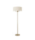 Banyan 3 Light Switched Floor Lamp With 50cm x 20cm Faux Silk Fabric Shade Champagne Gold/Ivory Pearl-4