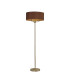 Banyan 3 Light Switched Floor Lamp With 50cm x 20cm Dual Faux Silk Fabric Shade Champagne Gold/Raw Cocoa-1