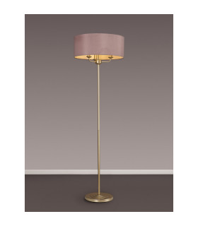 Banyan 3 Light Switched Floor Lamp With 50cm x 20cm Dual Faux Silk Fabric Shade Champagne Gold/Taupe-2