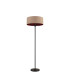 Banyan 3 Light Switched Floor Lamp With 50cm x 20cm Dual Faux Silk Fabric Shade Matt Black/Antique Gold-4