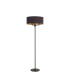 Banyan 3 Light Switched Floor Lamp With 50cm x 20cm Dual Faux Silk Fabric Shade Matt Black/Midnight Black-1