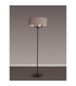 Banyan 3 Light Switched Floor Lamp With 50cm x 20cm Faux Silk Fabric Shade Matt Black/Grey-2
