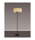 Banyan 3 Light Switched Floor Lamp With 50cm x 20cm Faux Silk Fabric Shade Matt Black/Ivory Pearl-2