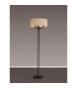 Banyan 3 Light Switched Floor Lamp With 50cm x 20cm Dual Faux Silk Fabric Shade Matt Black/Nude Beige-2