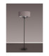 Banyan 3 Light Switched Floor Lamp With 50cm x 20cm Faux Silk Fabric Shade Matt Black/Grey-11